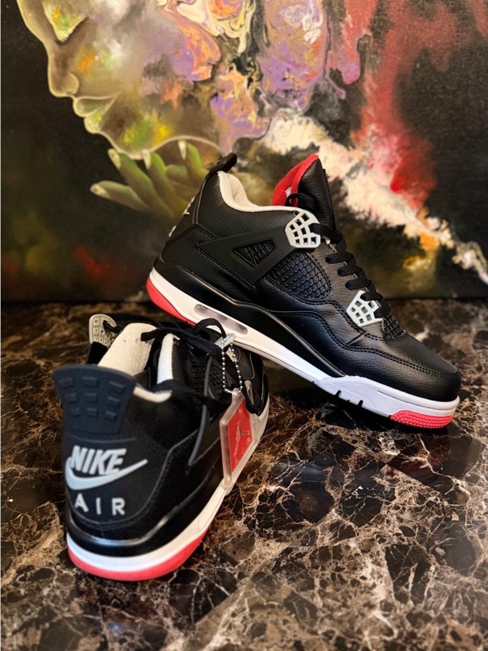 Nike Black and Red Men's Basketball Sneakers